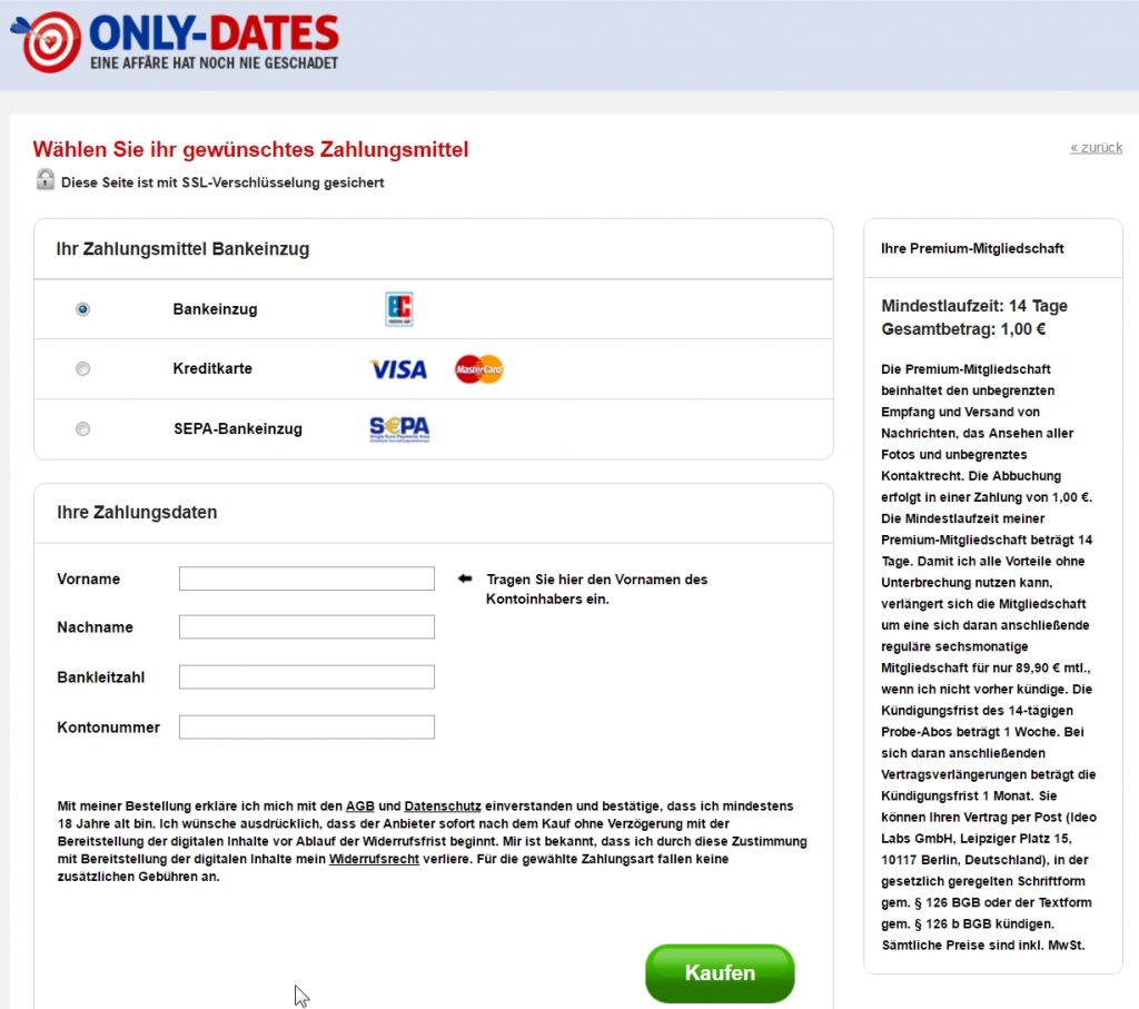 Wow-date.de der Ideo Labs GmbH: Der teure Euro - Sex-Dating im Schnupper-Abo